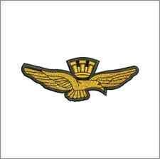  MAREL Patch Aquila Aeronautica cm 8 x 2 Toppa Ricamata Ricamo termoadesiva Replica 1200