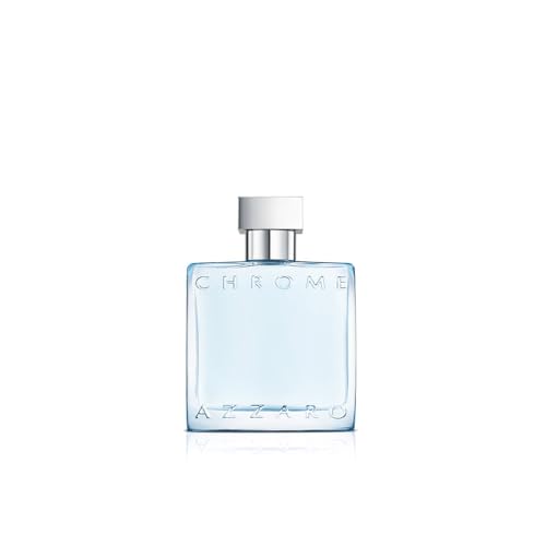Image of Azzaro Chrome Eau de Toilette 50 ml - Fresh Aquatic Mens Cologne - Citrus, Woody, Musky Fragrance -Fresh Notes of Bergamot - Everyday Wear - Classic Summer Beach Scent - Luxury Perfumes for Men