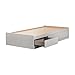 South Shore Vito Twin Mates Bed with 3 Drawers, Twin 39-inch, Soft Gray