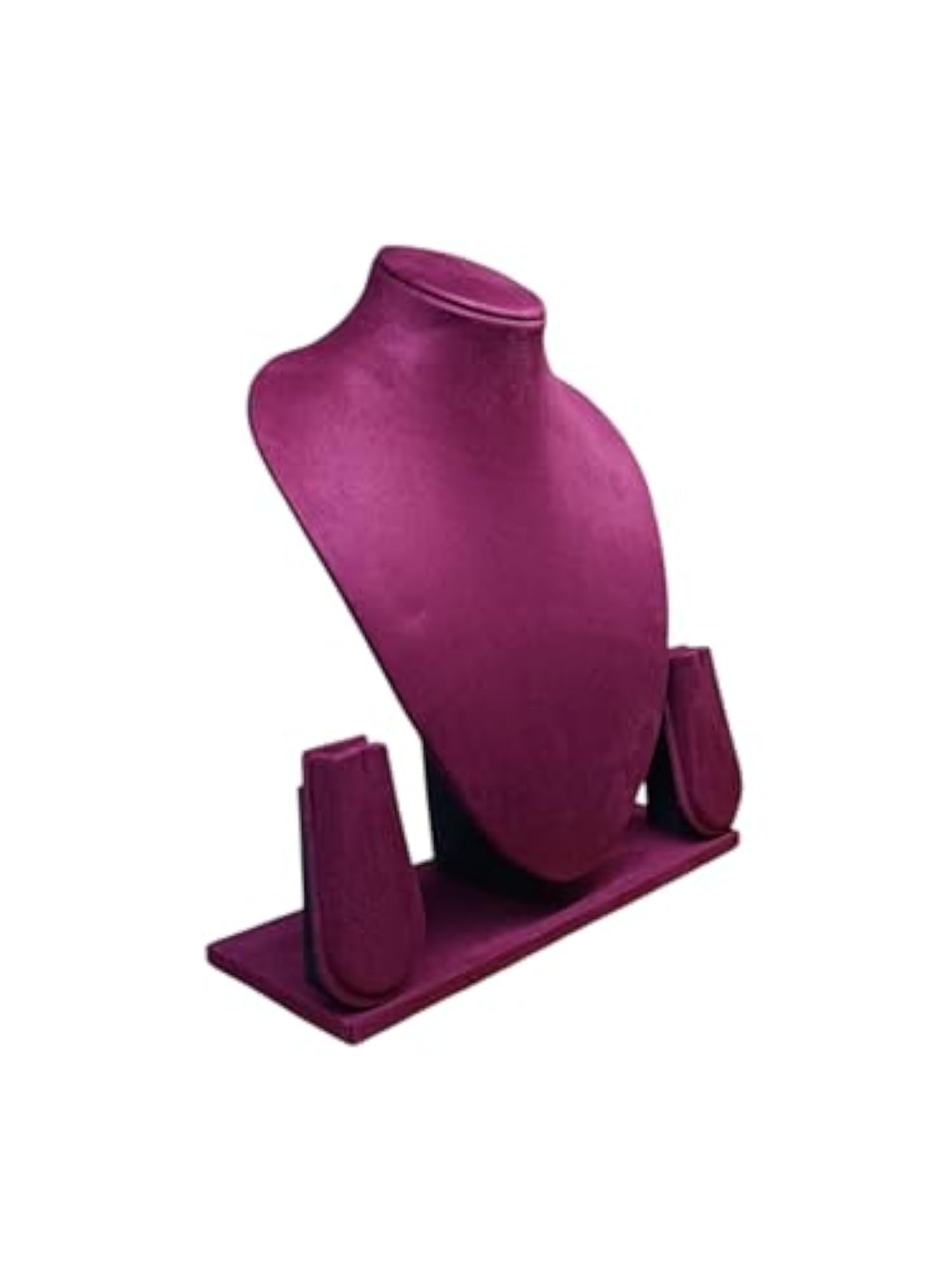 Suede Velvet Necklace Display Stand with Earring Holders