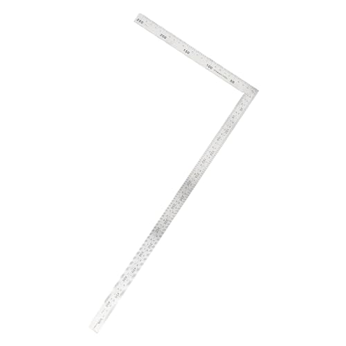 Escuadra de Carpintero con Tope, Escuadra de Prueba de 90 Grados, Escuadra de Carpintero, Escuadra de Acero Inoxidable, Regla de Tope, Escuadra Combinada de Dos Tamaños de Escala