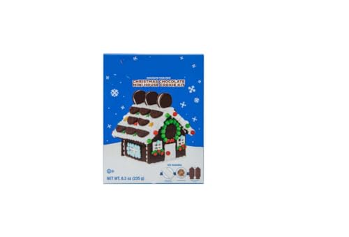 Generic Mini Gingerbread House Christmas Kit - Pre-Baked Gingerbread, Icing, Gummies, Starter Tray And Stickers - Everything Included - 198g, 7oz - 1 PACK Christmas Fun Theme Delicious