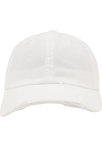 Flexfit Caps Low Profile Destroyed, White, one Size, 6245DC