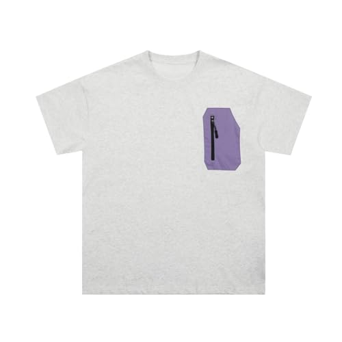 T-shirt homme été premium ample à poche zippée minimaliste