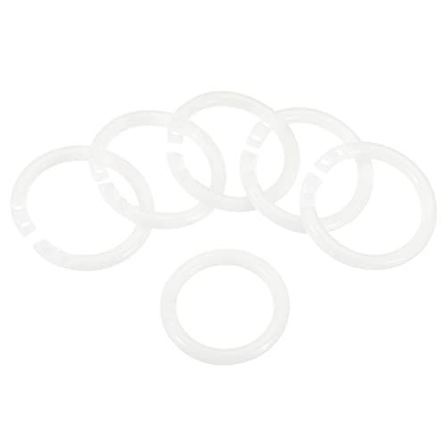 Anneaux de classeur en plastique blanc PATIKIL en lot de 50 pour scrapbooking et albums photos