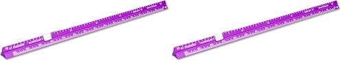 Image of Alumicolor Aluminum Engineer Pocket Scale with Clip, 6IN, Purple (Pack of 2)