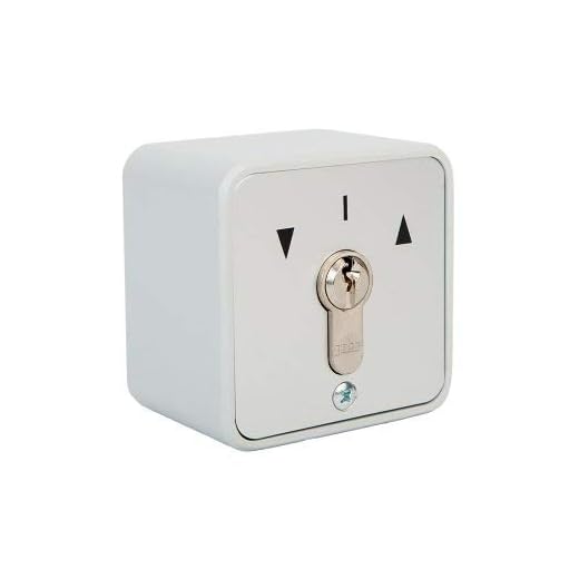 GEBA MSC-APZ1-2T/1 Surface Mount, Interrupteur à Clé, Deux Voies Fonction Momentary avec Cylindre, pour Portes Automatiques de Garage et Portails.