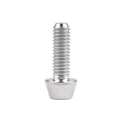 Image of Titanium Ti DIN912 M4 8 10 12 15 20mm Tapered Head Hex Bolts Bicycle Screws Pack of 6 (Silver, M4x12mm)