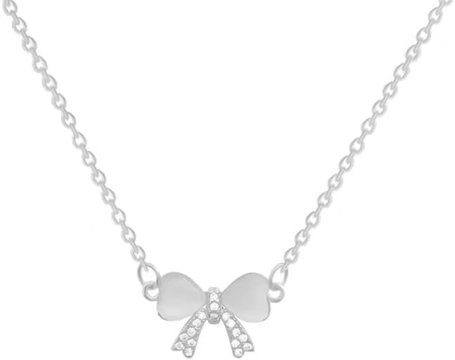 Bijoux collier argent 925 pendentif nœud œil de chat ras de cou délicat