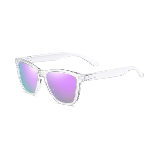Lunettes de soleil pour femme anti-éblouissement violet transparent verres polarisés