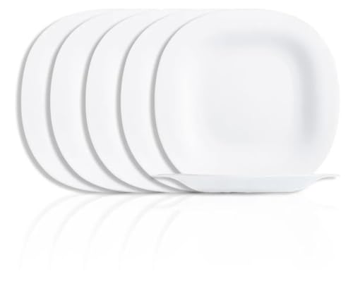 Recopilación de De platos de loza comprados en linea. 50 Juego De 12 Platos Trinche De Opal Color Blanco, 21.6 cm de Diametro