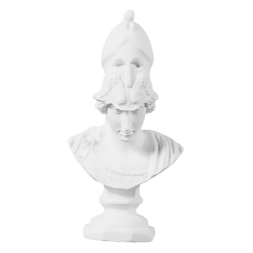 MALUGOGO Mini busto in resina Athena dettagliata mitologia greca scultura decorazione per la casa figurina realistica effetto intonaco artigianale per artisti e collezionisti