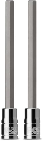 Image of Capri Tools 3-0607 Long 6 mm Hex Bit Socket, 1 /4-Inch Drive, Metric (Pack of 2)