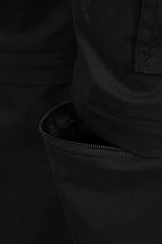 Mountain Warehouse short infantil ativo conversível para caminhadas com zíper, Preto, 13 Years