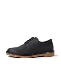 Cierre cordón rápido Clarks Bushacre 3 Lo, Oxford Plano Hombre, Negro (Cuero Negro), 43 EU