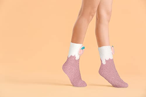 Image of Benefeet Sox Womens Fuzzy Socks Girls Cute Slipper Sock Funny Fluffy Winter Warm Soft Cozy Plush Indoor Sleep Sock