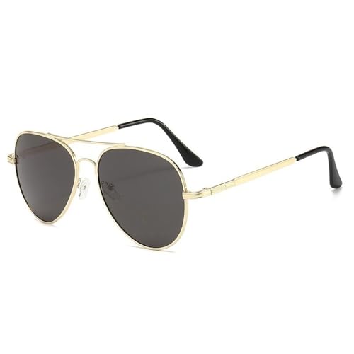 Lunettes de soleil de luxe vintage en métal avec verres polarisés