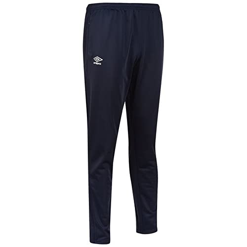 Umbro Men's Club Essential Jogging Bottoms - Dark Navy, 3XL - DTM Drawcord, Elasticated Waistline, Tapered Fit, Zip Hem