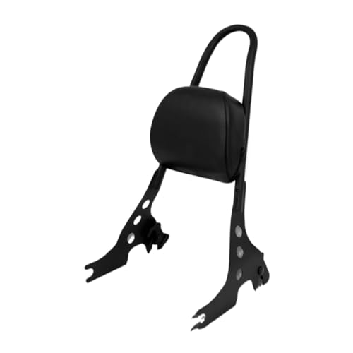Dossier passager amovible moto Sportster en acier robuste et cuir confort noir