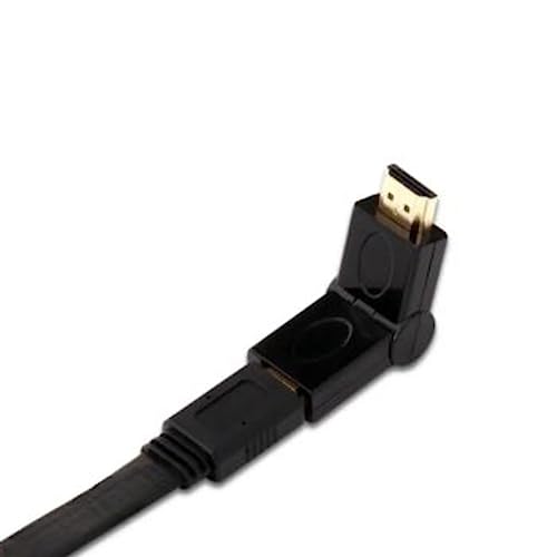 Adaptador HDMI Articulado 90º/180º Graus Preto Flexível Macho x Fêmea Compatível Com 1.0 Até 2.0 PC