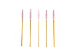 SHOWOFF 50 PCS Disposable Mascara Wands Pack by SoCal Beauty | Luxury Eco-Friendly Nylon Lash Wand with Golden Handles | Professional Spoolies Brush for Styling & Touch-Ups