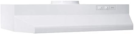 Broan-NuTone 423001 30-inch Under-Cabinet Range Hood with 2-Speed Exhaust Fan and Light, White
