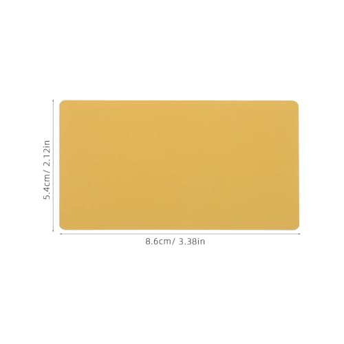 Tarjetas metálicas UKCOCO grabables de color dorado, placas ultradelgadas de 0,21 mm para oficina 2