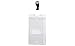 Produktbild 10 Stück Namensschilder, Ausweishülle, EC-Schutzhülle, Kartenhalter, Ausweishalter, glaskar, Hart-PVC mit Clip Hochformat