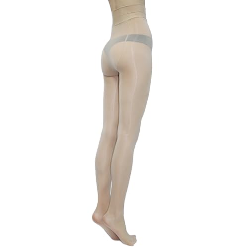 Image of Women's Oil Shiny Pantyhose High Waist Sheer Shimmer Tights Control Top Glossy Pantyhose for Women