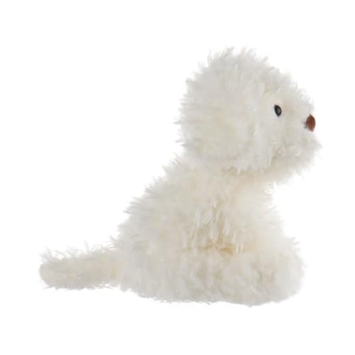 Apricot Lamb Plüsch weiß Hund Plüschtiere für Kinder, weiche niedliche Kuscheltier für Baby Mädchen und Jungen, Flauschige Hund weiß 20cm