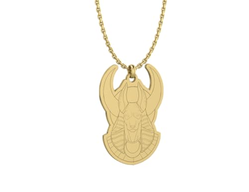 14K Yellow Gold Anubis Pendant Necklace with Comfortable Chain | Egyptian God Jewelry Elegant Design | Gold Pendant for Daily Wear2