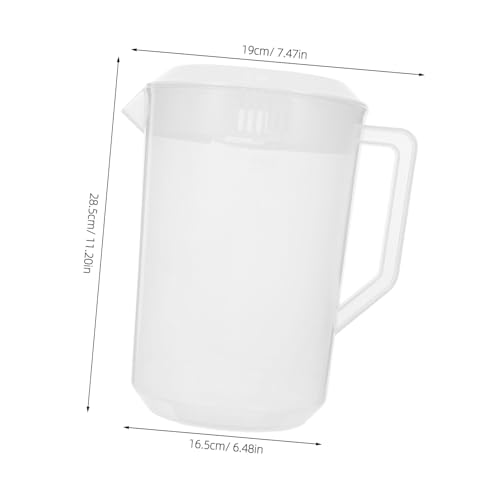 Image of Housoutil Measuring Kettle with Scale 5L Beverage Pitcher with Lid Cold Water Kettle for Juice Iced Tea Milk Beer Home Entertaining