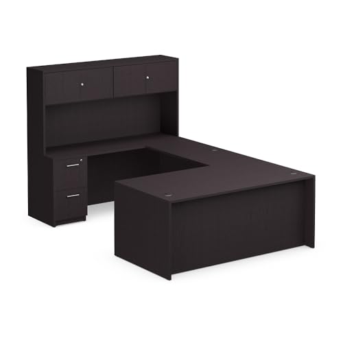 NBF U-Shaped Desk Reversible Workstation with Hutch, 71