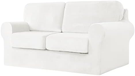 Funda de sofá con fundas de cojín de asiento separadas y fundas de respaldo, fundas elásticas para sofá, fundas protectoras de terciopelo con estilo