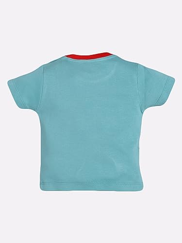 Image of BABY GO Cotton Printed Baby T-Shirt and Shorts Set | Short Sleeve Casual Top and Bottom Clothing Set | Summer Wear Nightwear Outfits for Infants, New Born Baby Boys and Baby Girls