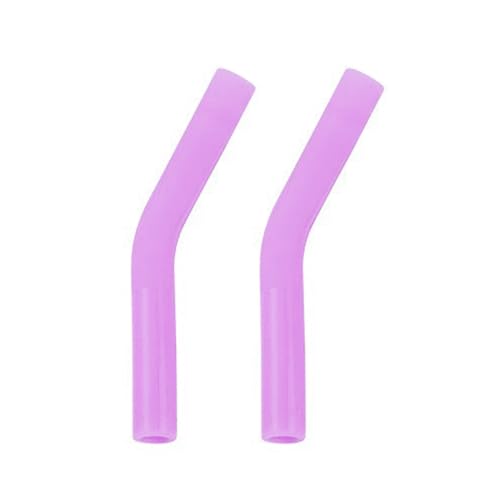 SHINROAD Cannucce riutilizzabili con silicone, 2 pezzi, per protezioni metalliche, temperature flessibili, viola chiaro