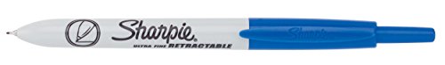 Sharpie Retractable Permanent Markers, Ultra Fine Point, Blue, 12 Count - 1735792 #TOP2