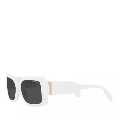 Michael Kors Woman Sunglasses Optic White Frame, Dark Grey Solid Lenses, 56MM - Image 4