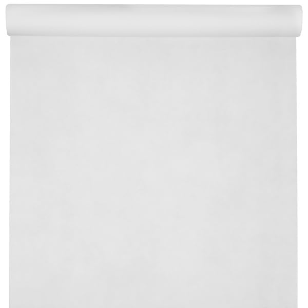 Santex mariage Grande Nappe Rouleau Harmony intissé Opaque 25m, Blanc 25 Mètres