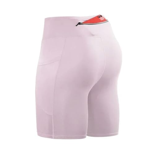 Pantalones cortos de correr para hombre contra el sudor con bolsillo JCVBN rosa