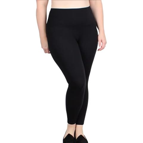 Undersummers by CarrieRae Store Women Leggings for Yoga, Workout, Running, Daily Wear, Non-See-Through Leggings, Soft Stretch, Breathable, Relaxed Wear, High-Waisted, Full-Length- 28" Inseam, Black Cover
