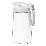 岩崎工業 ラストロウェア 冷水筒 1.6L シームレス ピッチャー 熱湯可 日本製 麦茶ポット 麦茶ボトル お茶ポット 水出しコーヒー 冷茶 ボトル 横置き 耐熱 広口 冷茶 ジャグ ホワイト K-1285 W