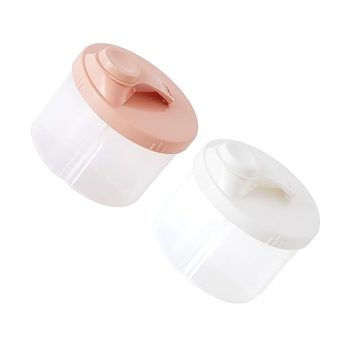 VANZACK 2pcs Portable Milk Powder Dispenser Sealed Leak Formula Storage Container Compact and Lightweight Design for to Clean and Material
