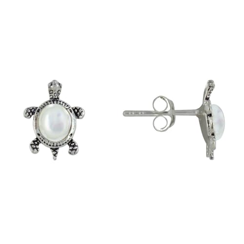 Boucles d'oreilles tortue des Galapagos argent pour un style estival