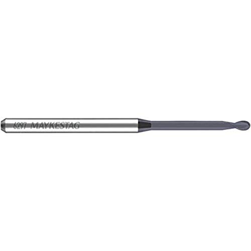 Image of Alpen 629700100100 Solid Carbide Mini Ball Nose End Mills Mini-Rd Alunit 1, 0mm