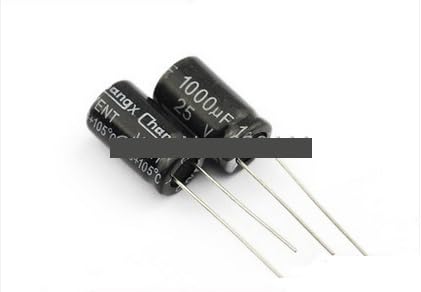 Condensateur électrolytique 1000uF 25V 10x17mm pour réparation électronique en lot de 200