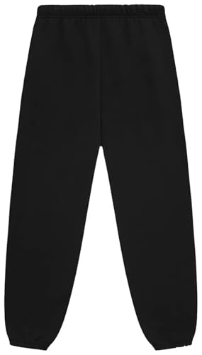 Essentials Men's Sweatpants, Oversized Fit, Elastic Waist, Black2