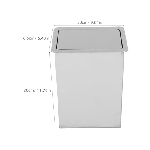 Caneca de basura empotrada Garneck de acero inoxidable con tapa miniatura 2