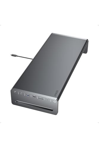 ANKER モニター台 ワイヤレス充電対応 Anker、机をすっきりできるモニター台。USB-Cなど豊富なポートと