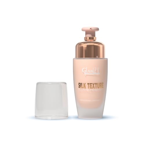 Image of Glam21 Silk Foundation-Lightweight Hydrating Oil-free Formula for Long-lasting Makeup | Balance Skin pH Level | SPF35 UV Protection | Suitable for All Skin Type| 50gm,Porcelain